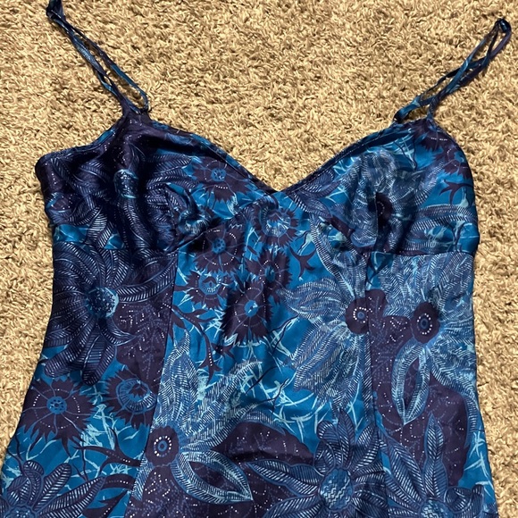 Victoria's Secret Blue Floral Chemise Gown size Medium - Picture 2 of 5